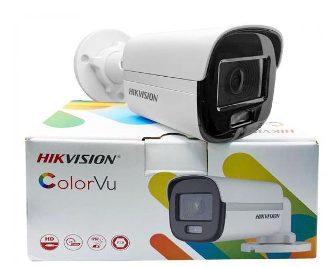 Hikvision 2MP ColorVu Bullet Camera DS 2ce10df0t Pfs Ip67 Wh