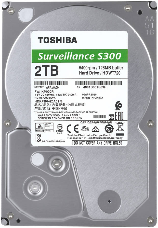 Toshiba S300 35 2tb Surveillance Sata 60 Gbits Internal HDD