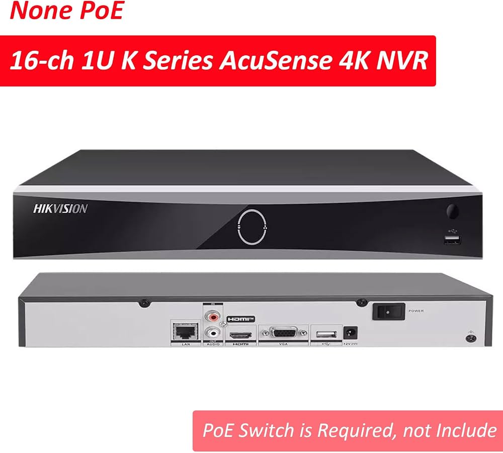 Hikvision 16 Channel 8MP 4K NVR DS 7616nxi K1 For IP Network